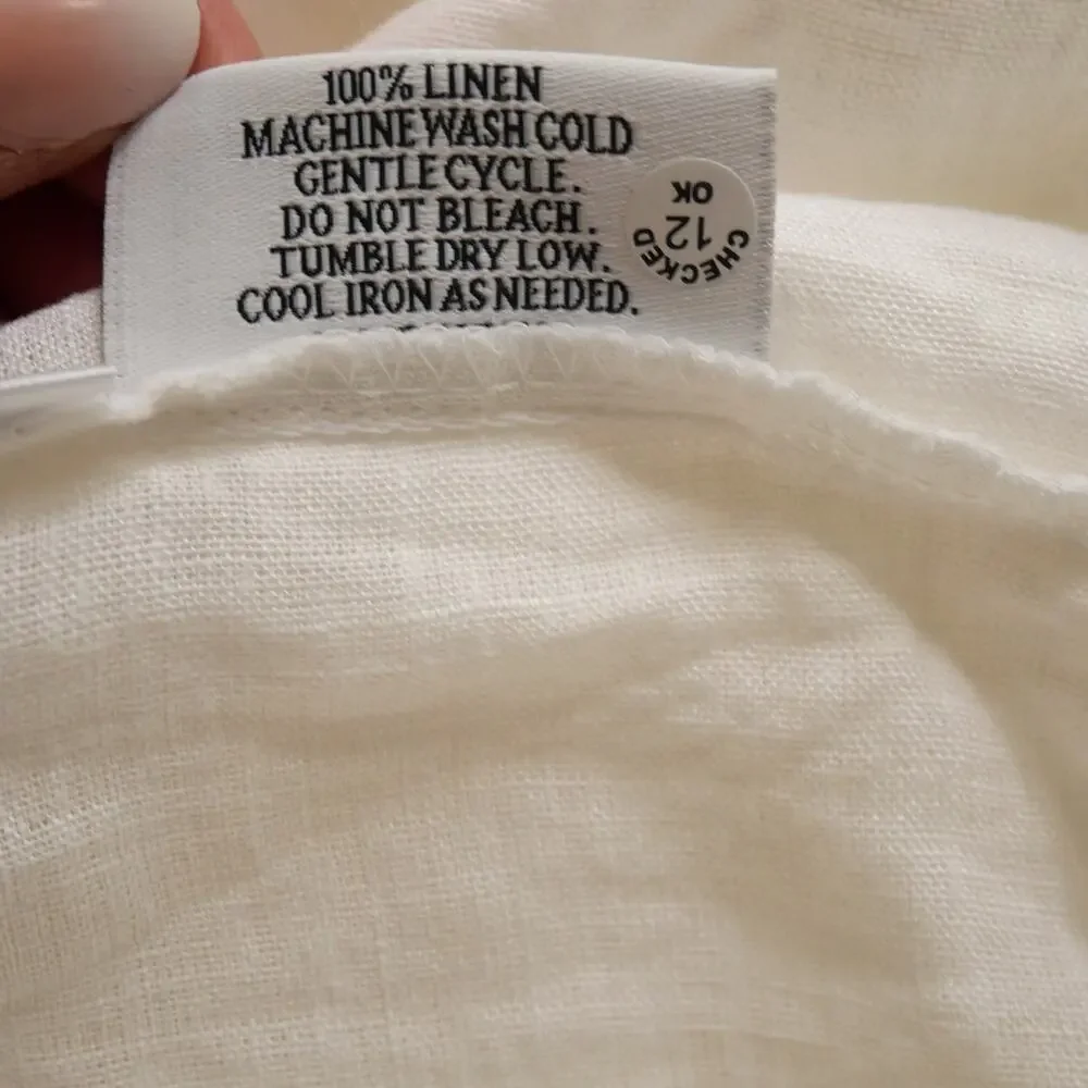 Quince White Twin  Linen Duvet Cover 100% European Flax NEW No Insert/Shams